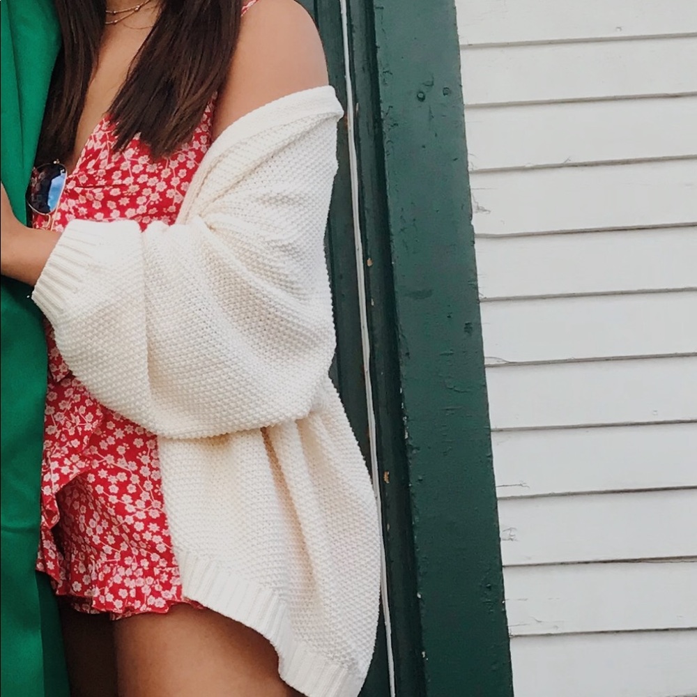 Tie-Front Floral Ruffle Romper - Picture 3 of 3